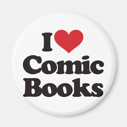 I Liebe Comic Books Magnet (Vorne)