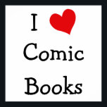 I Liebe Comic Books Poster<br><div class="desc">Ich Liebe Comic Bücher Herzdesign.</div>
