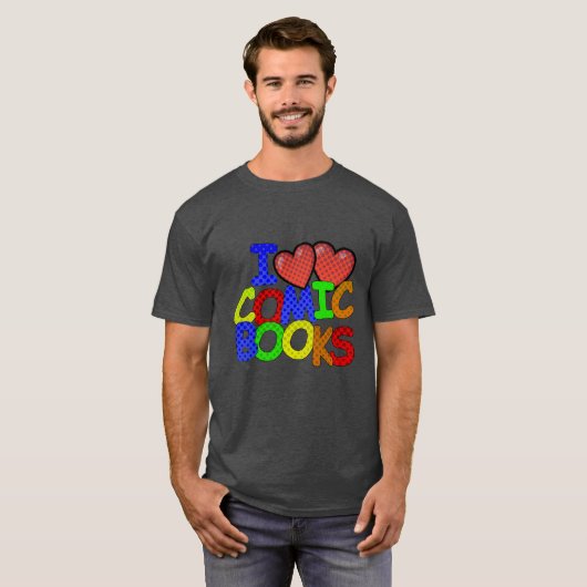 I Liebe Comic Books T-Shirt (Vorne ganz)