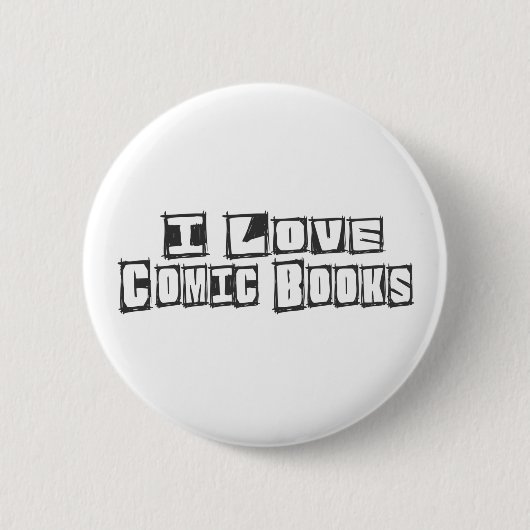 I Liebe-Comic-Bücher Button (Vorderseite)