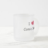 I Liebe Comic Sans Mattglastasse (VorderseiteRechts)