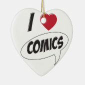 I Liebe-Comicen! *Heart* Keramik Ornament (Rechts)