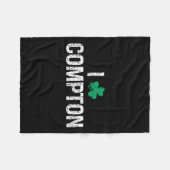 I Liebe Compton Kleeblatt Clover St. Patrick's Day Fleecedecke (Vorderseite (Horizontal))
