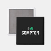 I Liebe Compton Kleeblatt Clover St. Patrick's Day Magnet (Vorderseite/Rückseite)
