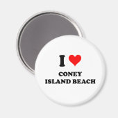 I Liebe Coney Island Beach Magnet (Vorderseite/Rückseite)