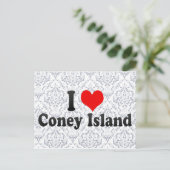 I Liebe Coney Island, Vereinigte Staaten Postkarte (Stehend Vorderseite)