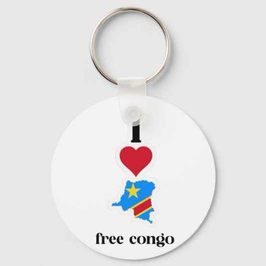 i Liebe Congo Design Schlüsselanhänger (Vorderseite)
