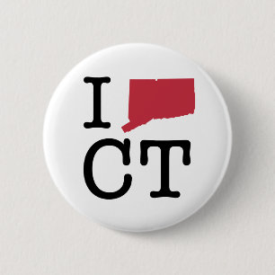 I Liebe Connecticut Button