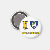 I Liebe Connecticut Magnet (Vorderseite/Rückseite)