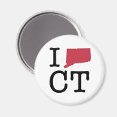 I Liebe Connecticut Magnet (Vorderseite/Rückseite)