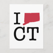 I Liebe Connecticut Postkarte (Vorderseite)