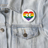 I Liebe Connecticut Rainbow Heart Button (Beispiel)