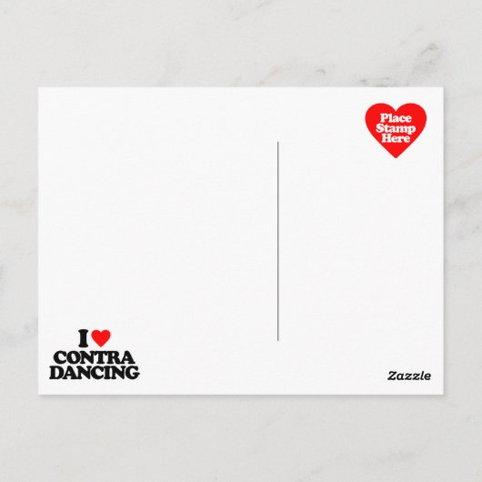I LIEBE CONTRA DANCING POSTKARTE (Rückseite)