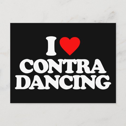 I LIEBE CONTRA DANCING POSTKARTE (Vorderseite)