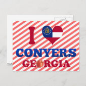 I Liebe Conyers, Georgia Postkarte (Vorne/Hinten)