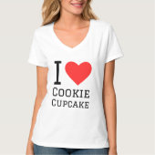I Liebe Cookie cupcake T-Shirt (Vorderseite)