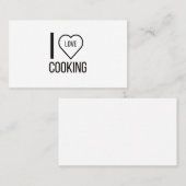 I LIEBE COOKING VISITENKARTE (Vorne/Hinten)