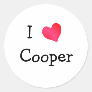 I Liebe Cooper Runder Aufkleber