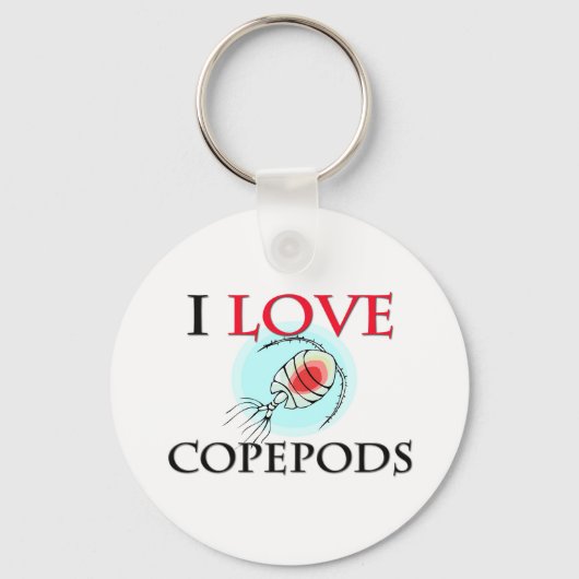 I Liebe Copepods Schlüsselanhänger (Vorderseite)