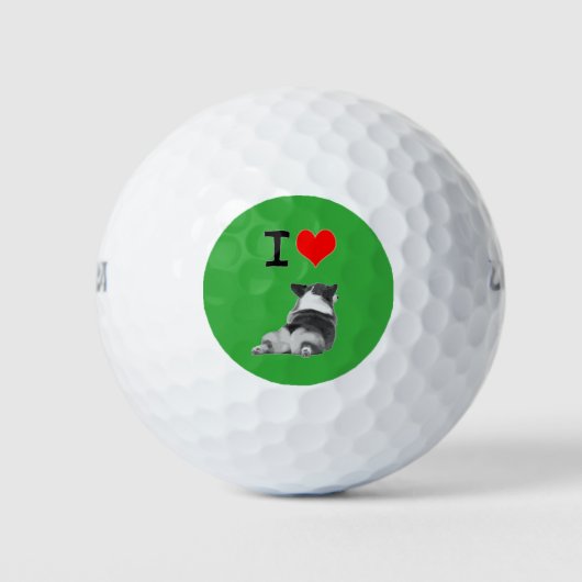 I Liebe Corgi Hinterns Golfball (Vorderseite)