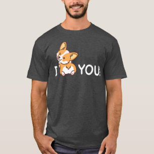 I Liebe Corgi Niedlich lächelnd Corgi Dog Lover T-Shirt