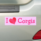 I Liebe Corgis Autoaufkleber (Auf Auto)