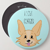 I Liebe Corgis Button (Vorne & Hinten)