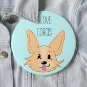 I Liebe Corgis Button (Beispiel)