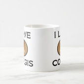 I Liebe Corgis Corgi Hintern Kaffeetasse (Mittel)