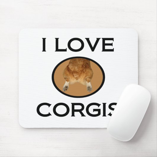 I Liebe Corgis Corgi Hintern Mousepad (Mit Mouse)