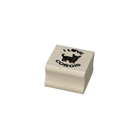 I LIEBE CORGIS GUMMISTEMPEL (Stempel)