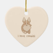 I Liebe Corgis Keramik Ornament (Hinten)