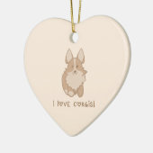 I Liebe Corgis Keramik Ornament (Links)