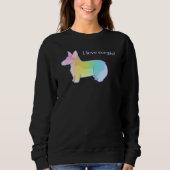 "I Liebe Corgis" Rainbow Corgi Sweatshirt (Vorderseite)