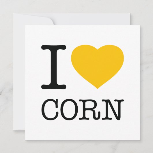 I LIEBE CORN DANKESKARTE (Vorderseite)