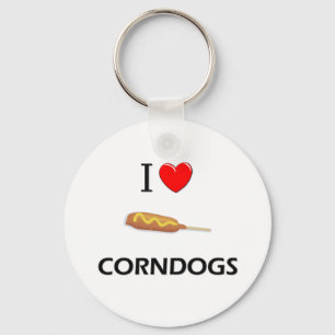 I Liebe Corndogs Schlüsselanhänger
