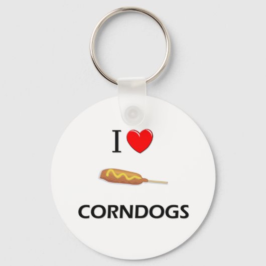 I Liebe Corndogs Schlüsselanhänger (Vorderseite)