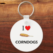 I Liebe Corndogs Schlüsselanhänger (Vorderseite)