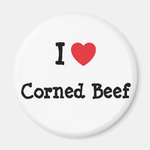 I Liebe Corned Beef Herzlicher T - Shirt Magnet