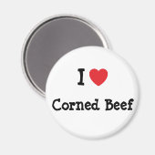 I Liebe Corned Beef T - Shirt Magnet (Vorderseite/Rückseite)