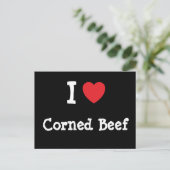 I Liebe Corned Beef T - Shirt Postkarte (Stehend Vorderseite)