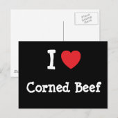 I Liebe Corned Beef T - Shirt Postkarte (Vorne/Hinten)