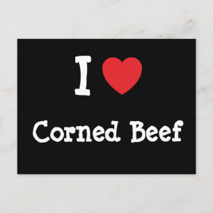 I Liebe Corned Beef T - Shirt Postkarte