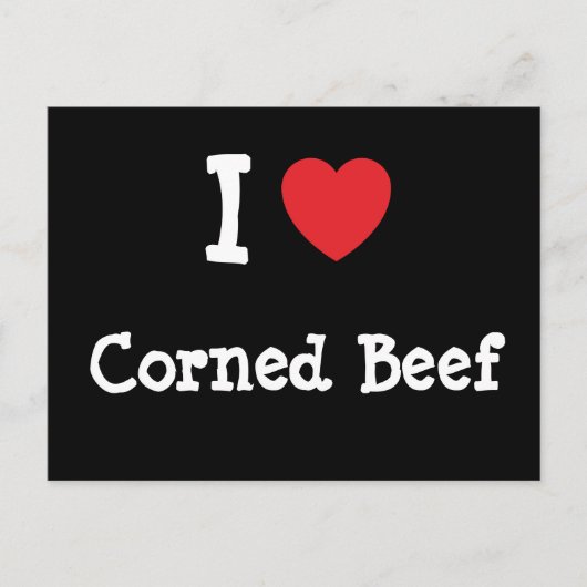 I Liebe Corned Beef T - Shirt Postkarte (Vorderseite)