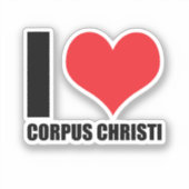 I Liebe Corpus Christi Aufkleber (Vorderseite)