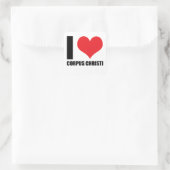 I Liebe Corpus Christi Quadratischer Aufkleber (Tasche)