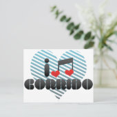 I Liebe Corrido Postkarte (Stehend Vorderseite)