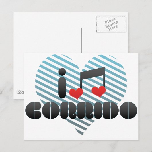 I Liebe Corrido Postkarte (Vorne/Hinten)