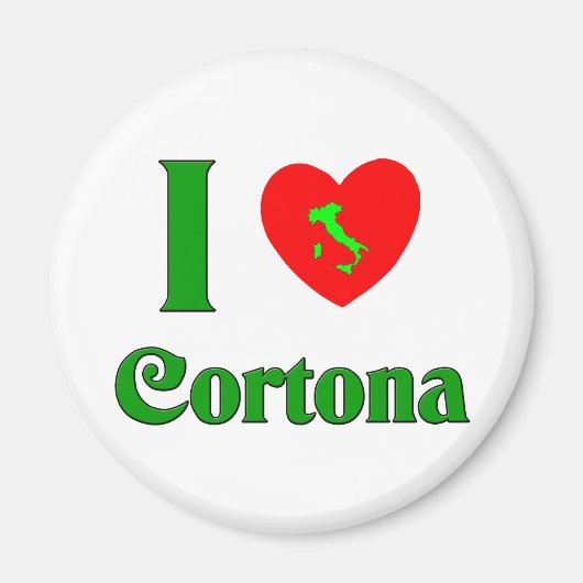 I Liebe Cortona Italien Magnet (Vorne)