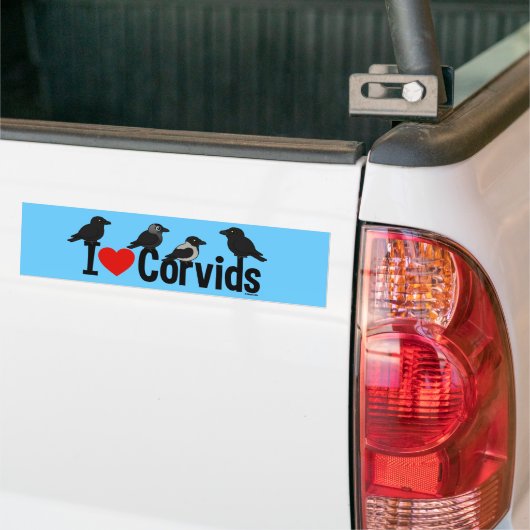 I Liebe Corvids Autoaufkleber (Auf Lkw)